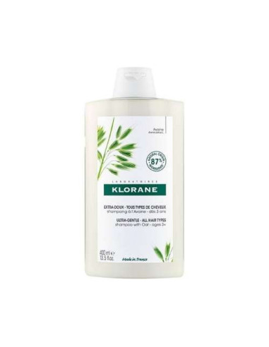 Klorane Champú de Avena 400ml: Suaviza y Protege el Cabello Delicado y Sensible
