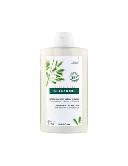 Klorane Champú de Avena 400ml: Suaviza y Protege el Cabello Delicado y Sensible