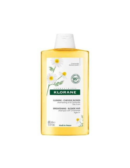 Klorane Champú de Camomila Rubio 400ml: Ilumina y Realza el Cabello Rubio Natural