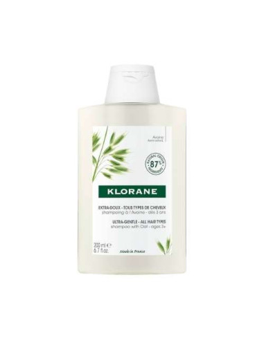 Klorane Champú de Centáurea Plata 200ml: Realza los Reflejos Plateados del Cabello Canoso o Blanco
