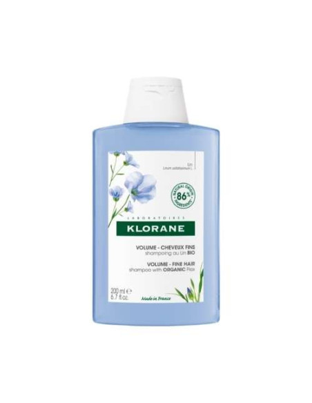Klorane Champú de Fibras de Lino 200ml: Aporta Volumen y Ligereza al Cabello Fino