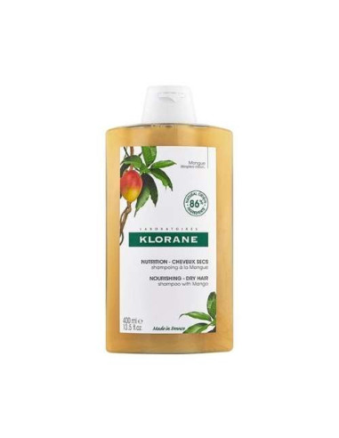 Klorane Champú Nutritivo con Manteca de Mango 400ml: Nutre Profundamente el Cabello Seco