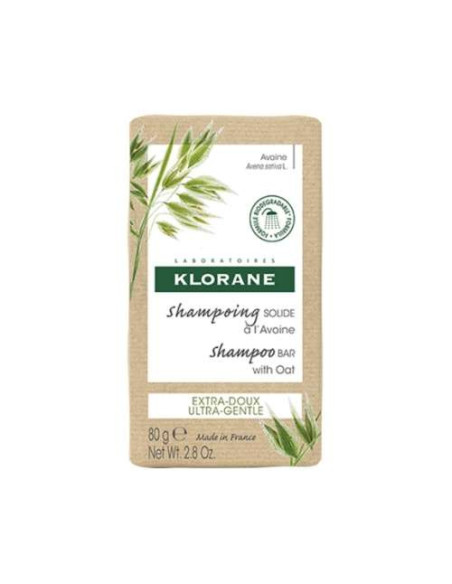 Klorane Champú Sólido de Avena 80g: Limpieza Suave y Ecológica para Cabello Delicado