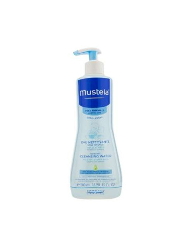 Mustela Bebé Agua Limpiadora Sin Enjuague 500ml: Limpieza Suave para la Piel y el Rostro del Bebé
