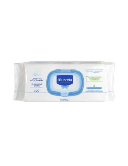 Mustela Bebé Toallitas Gruesas x70: Limpieza Suave y Resistente para Bebés