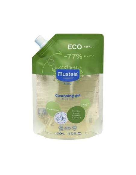 Mustela Bio Gel Lavante Recargable 400ml: Limpieza Suave y Ecológica para Bebés