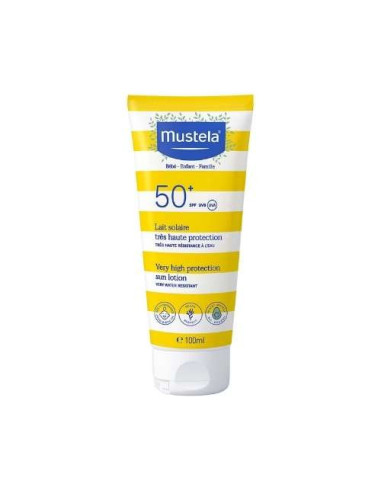 Mustela Leche SPF50+ 100ml: Protección Solar Alta para la Piel Delicada del Bebé
