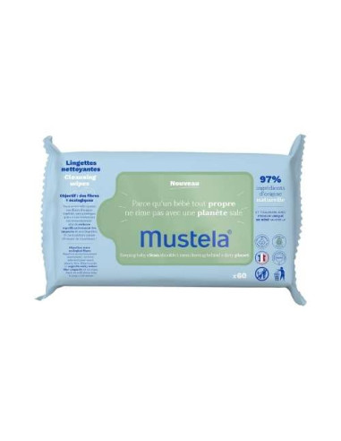 Mustela Toallitas Limpiadoras x60: Limpieza Práctica y Delicada para el Bebé