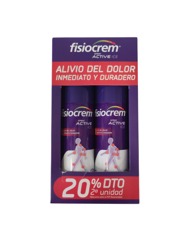 Fisiocrem Spray Active Ice Pack de 2: Alivia el dolor y reduce inflamación.