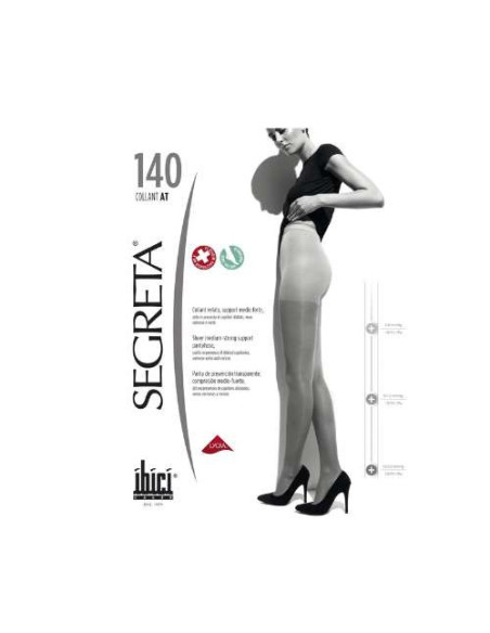 Ibici Panty 140 Den Negro Talla 12: Panty con Compresión Graduada