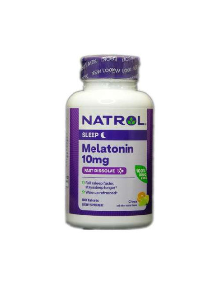 Melatonina Natrol Sleep 10mg 100 Cápsulas: Suplemento de Alta Potencia para Dormir Mejor