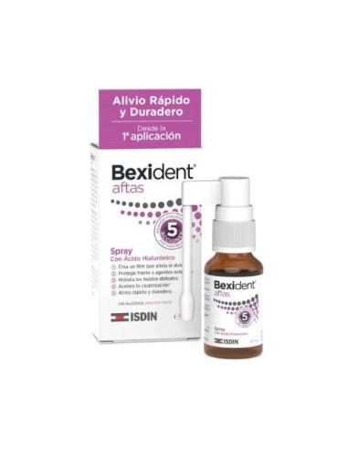 Isdin Bexident Afta Spray 15ml: Alivio Instantáneo para Aftas y Úlceras Bucales